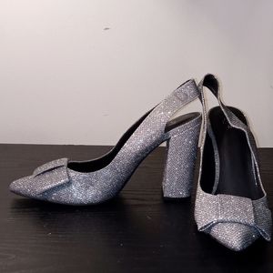 HM glitter bow slingback